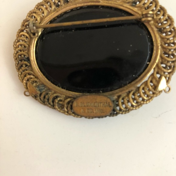 Antique Black Victorian Brooch - Picture 3 of 5